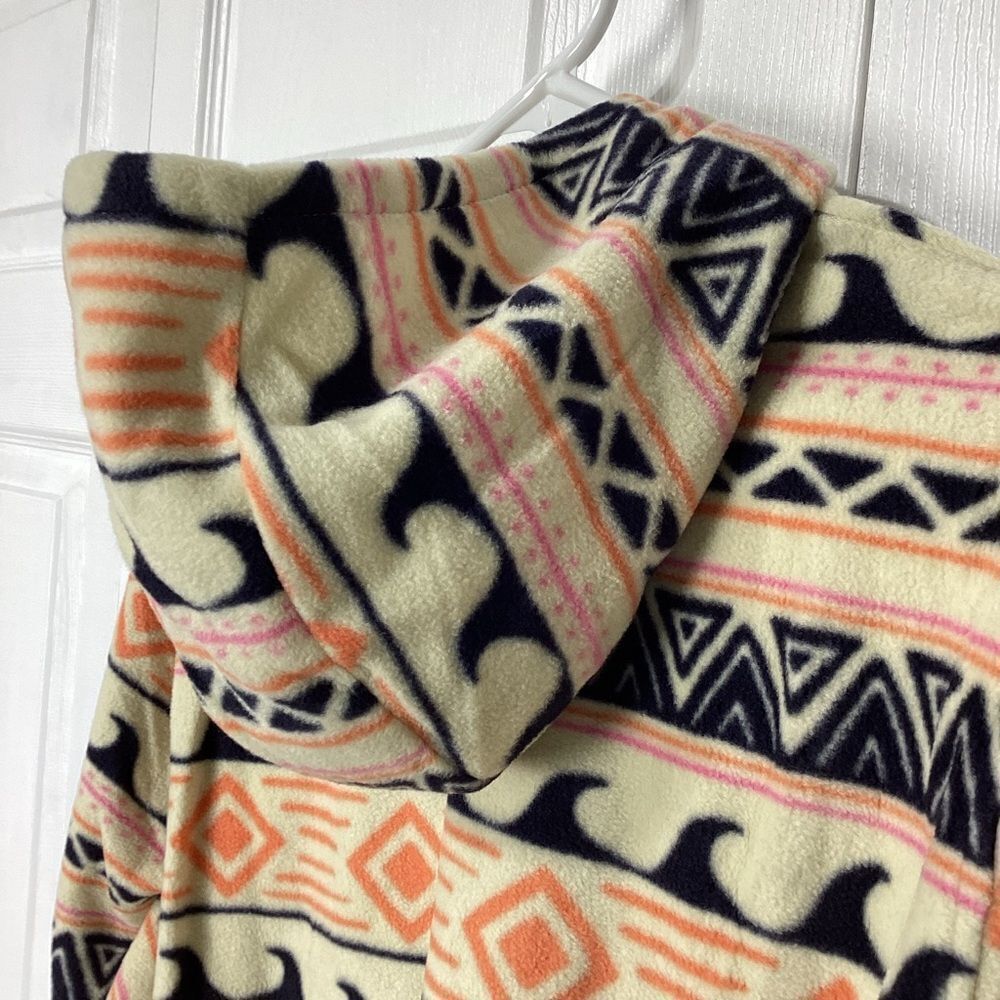 O’Neill Fleece Pullover Jacket NWT Multi Color Hood Quarter Zip XL - Picture 9 of 12